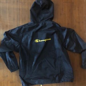 Navy blue Champion windbreaker